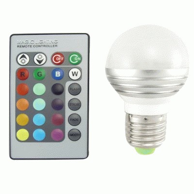 LED Color Changing Light Bulb with Remote Controller