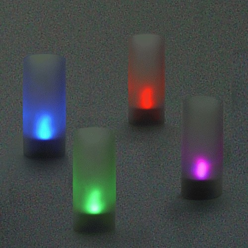 Glow Candle/tealight LED rainbow flame blow out