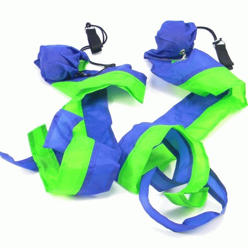 Practice Poi fabric removable tail Green Blue
