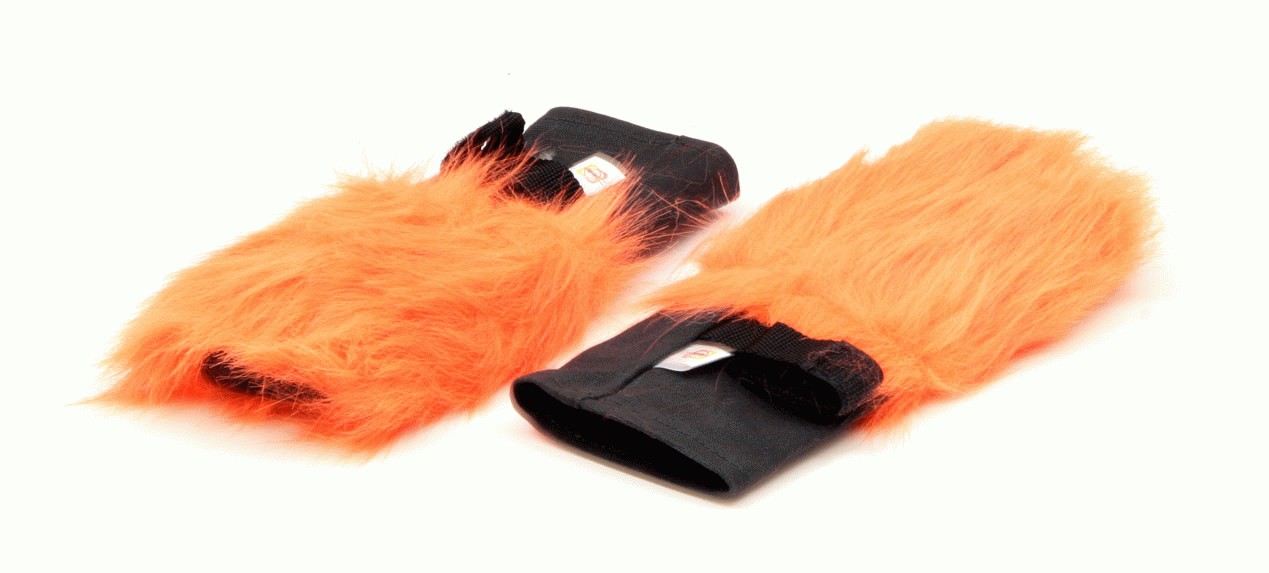 Fire Staff / Stick Bag fluffy head covers orange