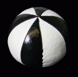 Juggling Balls - SINGLE star juggling ball black and white