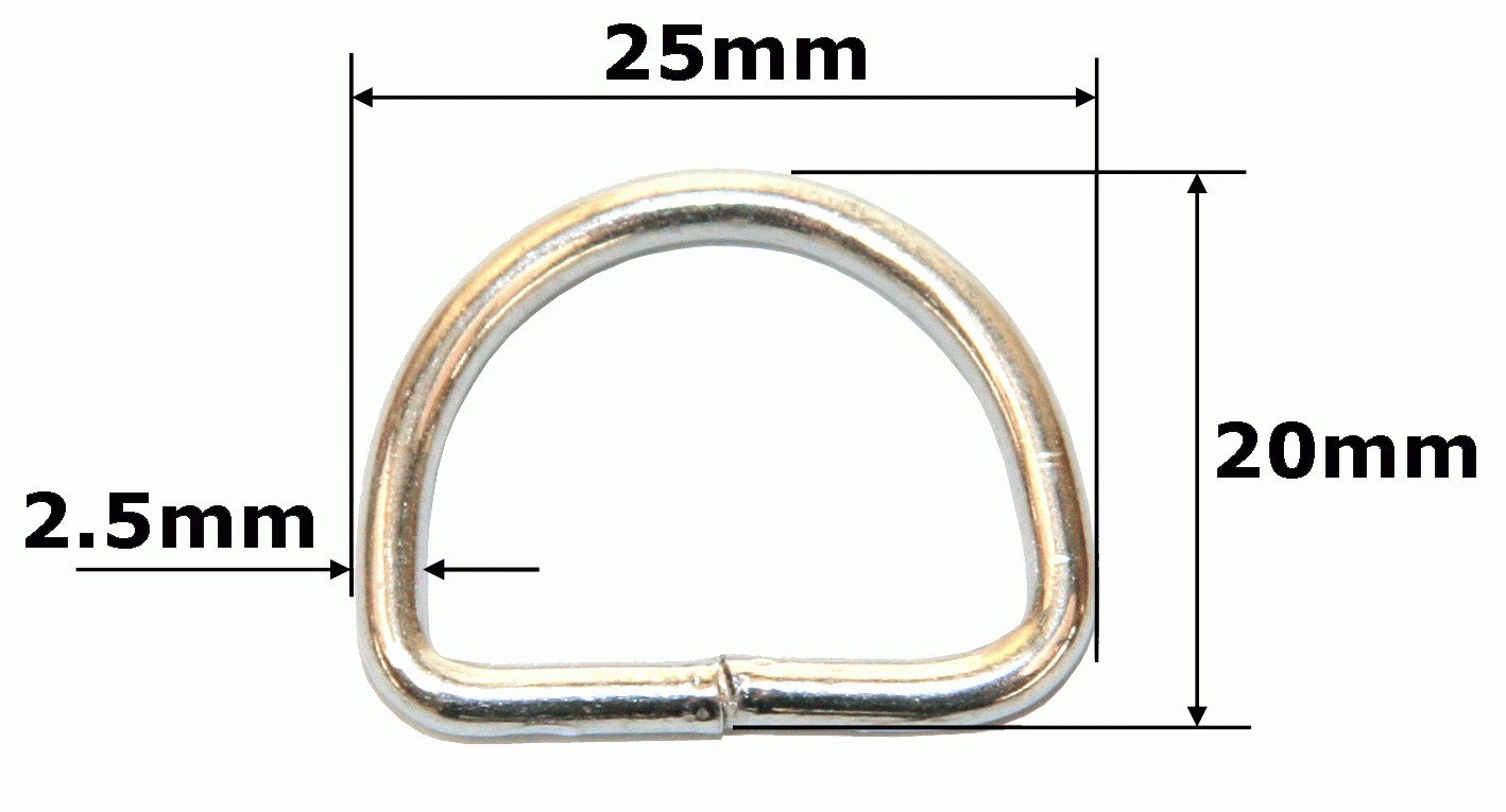 2 D-rings suitable for making poi handles.