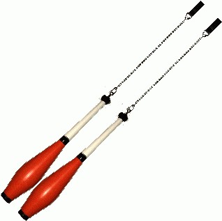 Practice Poi Cone Club Ball Chain 20cm Double Leather 
