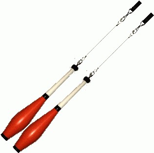 Practice Poi Cone Club Wire Rope 15cm Double Leather 