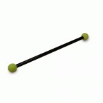 Black powdercoated 52cm baton with silicon balls green
