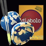 Colourful Jester Diabolo - Blue / White - Ali dream sticks - DVD