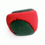 2 Panel bead foot bag hack sack - red green