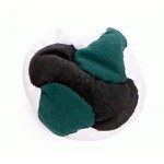 6 Panel sand foot bag hack sack - black white green