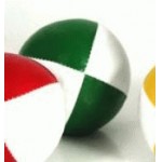 Juggling Ball - Single basic thud 110g white and green