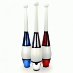 Juggling Clubs x 3 - Juggle Dream Solo - Red Silver Blue