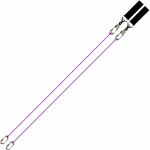 Poi Chain Purple with Black Double Handle Adjustable