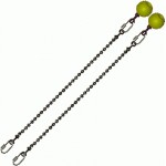 Poi Chain Ball 8mm 30cm with Yellow Handle 39cm