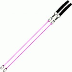 Poi Chain Pink with Black Single Handle Adjustable