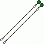 Poi Chain Ball 8mm 35cm with Green Handle 44cm