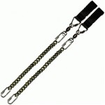 Poi Chain Black Oval 20cm with Double Leather 36cm