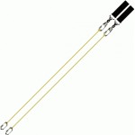 Poi Chain Yellow with Black Double Handle Adjustable