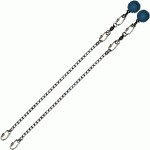 Poi Chain Oval Link 35cm with Blue Ball Handle 48cm