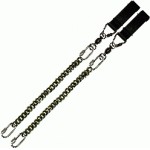 Poi Chain Black Oval 25cm with Double Leather 41cm