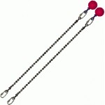 Poi Chain Ball 8mm 35cm with Pink Handle 44cm