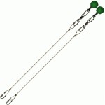 Poi Chain Wire Rope 40cm with Green Ball Handle 53cm
