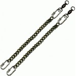 Replacement poi Black Oval Link 25cm Chain 33cm
