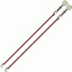 Poi Chain Cole Cord Red with White Ball Adjustable