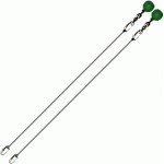 Poi Chain Black with Green Ball Handle Adjustable