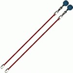 Poi Chain Cole Cord Red with Blue Ball Adjustable