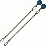 Poi Chain Ball 8mm 25cm with Blue Handle 34cm