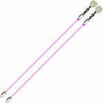 Poi Chain Nylon Pink with White Ball Handle Adjustable