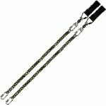 Poi Chain Black Oval 35cm with Double Leather 51cm