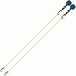 Poi Chain Yellow with Blue Ball Handle Adjustable