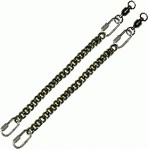 Replacement poi Black Oval Link 20cm Chain 28cm