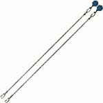Poi Chain Ball 8mm 60cm with Blue Handle 69cm