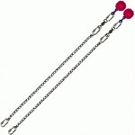 Poi Chain Oval Link 40cm with Pink Ball Handle 53cm