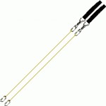 Poi Chain Yellow with Black Single Handle Adjustable