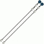 Poi Chain Oval Link 45cm with Blue Ball Handle 58cm