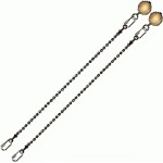 Poi Chain Ball 8mm 35cm with Wooden Handle 44cm
