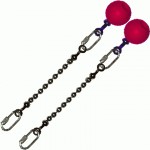 Poi Chain Ball 8mm 10cm with Pink Handle 19cm