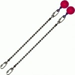 Poi Chain Ball 8mm 25cm with Pink Handle 34cm