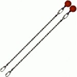 Poi Chain Ball 8mm 35cm with Red Handle 44cm