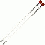 Poi Chain Wire Rope 40cm with Red Ball Handle 53cm