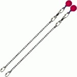 Poi Chain Oval Link 35cm with Pink Ball Handle 48cm