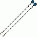 Poi Chain Ball 8mm 35cm with Blue Handle 44cm
