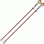 Poi Chain Cole Cord Red with Wooden Ball Adjustable