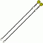 Poi Chain Cole Cord Black with Yellow Ball Adjustable