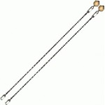 Poi Chain Ball 8mm 60cm with Wooden Handle 69cm