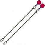 Poi Chain Ball 8mm 30cm with Pink Handle 39cm