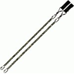 Poi Chain Black Oval 45cm with Double Leather 61cm