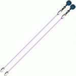 Poi Chain Purple with Blue Ball Handle Adjustable